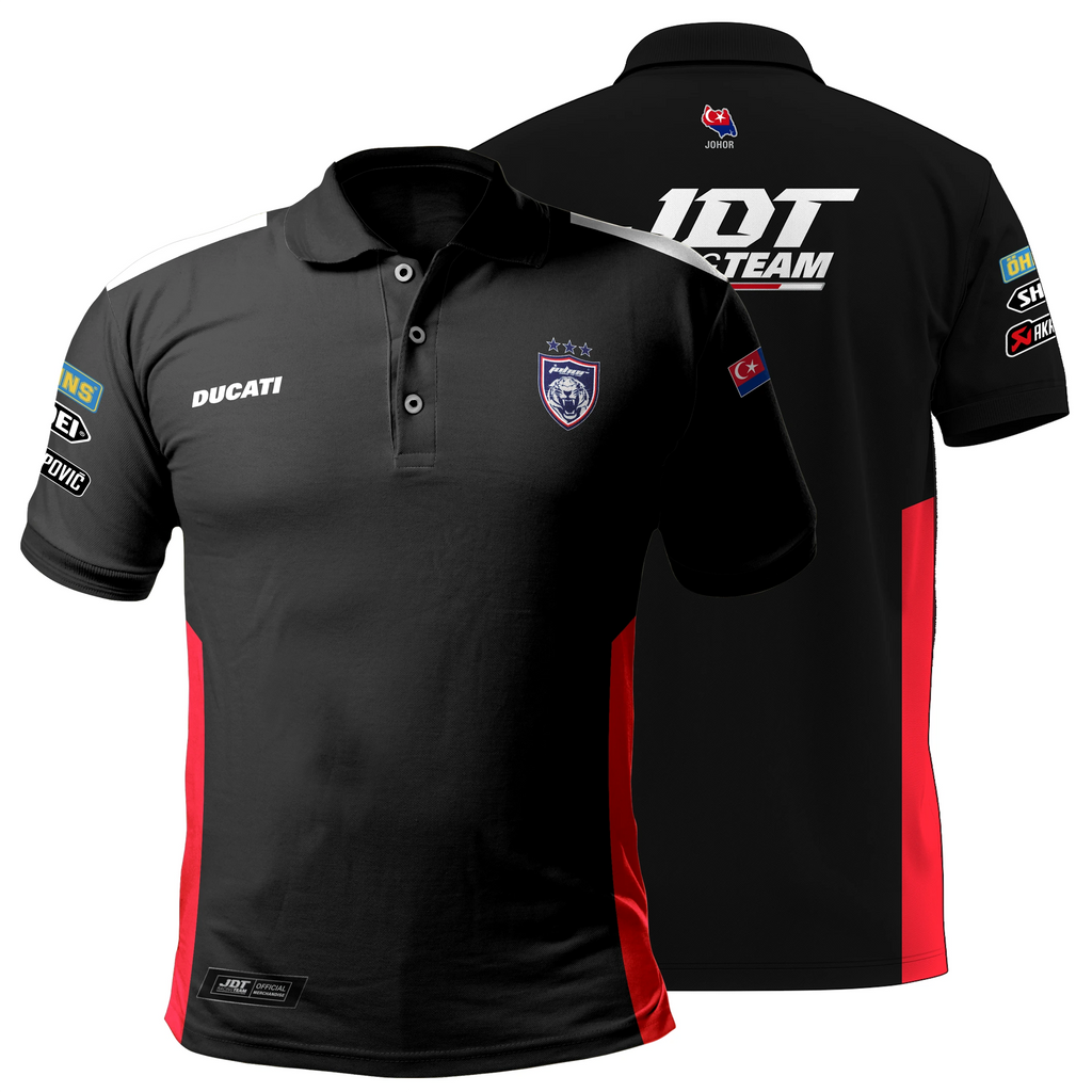 V3 Polo Shirt (Black/Red)