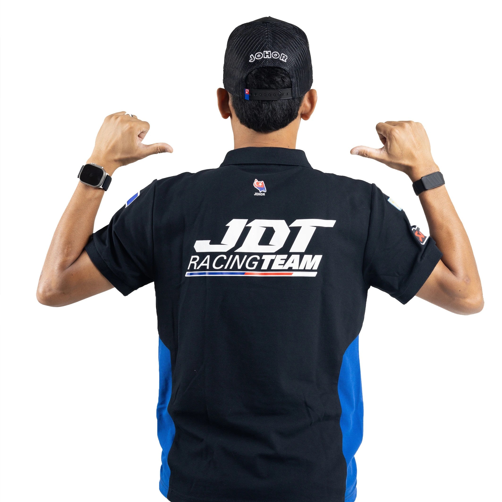 V3 Polo Shirt (Black/Royal Blue)