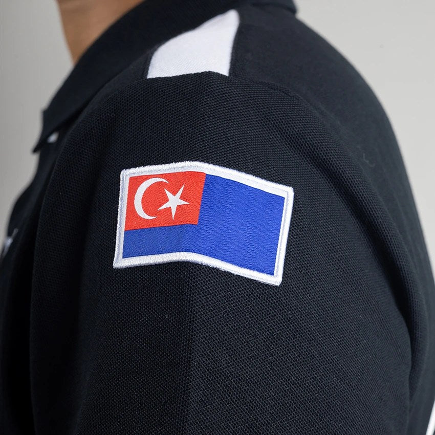 V3 Polo Shirt (Black/Royal Blue)