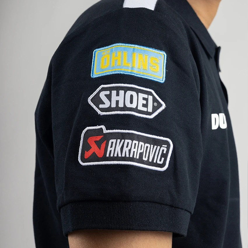 V3 Polo Shirt (Black/Red)